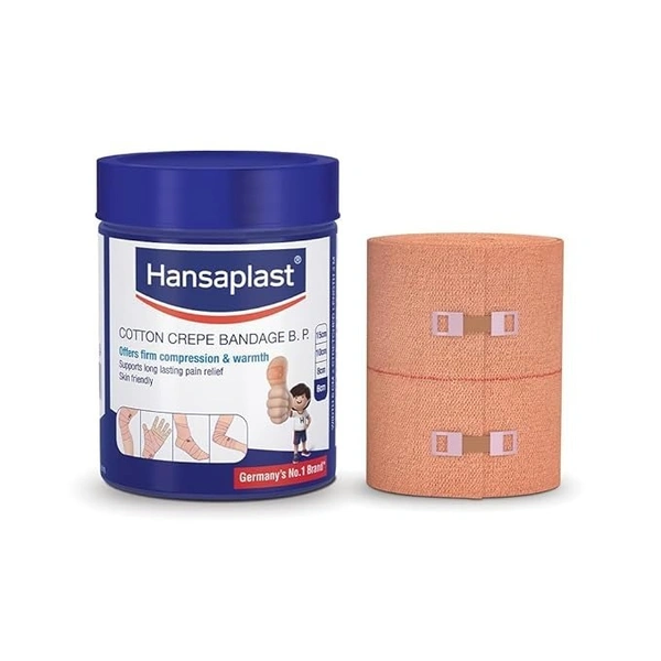 Hansaplast Soft Cotton Pain Relief Crepe Bandage Pack of 1 - 6cm x 4m