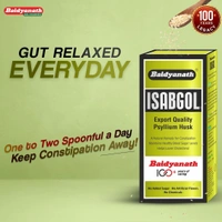 Baidyanath Isabgol - Psyllium Husk Powder - 200gm | Effectively Relieves Constipation | Fibre Supplement For Digestion - 200 gm