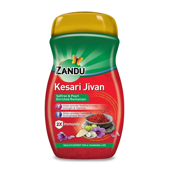Zandu ZANDU KESARI JIVAN Kesari Jivan Ayurvedic Immunity Booster for Adults, Red, - 900 gm