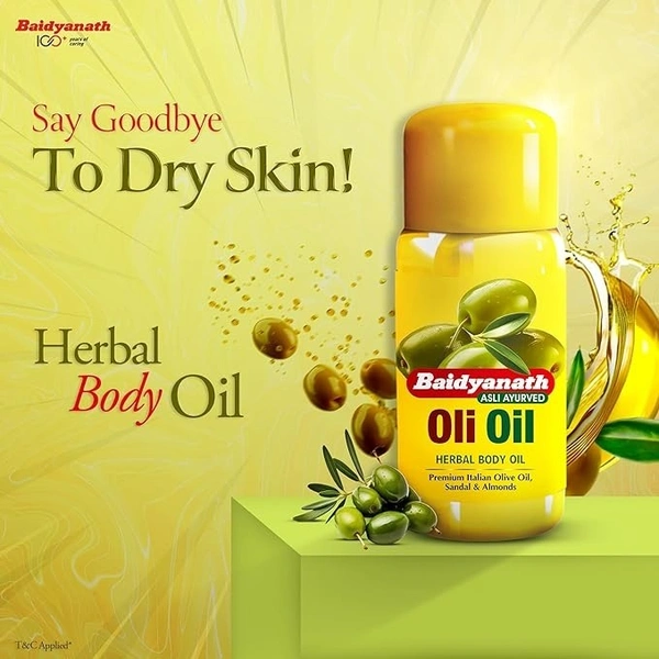 Baidyanath Moisturizing & Nourishing Body Oli Oil | Rich in Antioxidants & Vitamins for Deep Hydration, Skin Toning & Radiance | Reduces Fine Lines | 500 ml - 500 ml