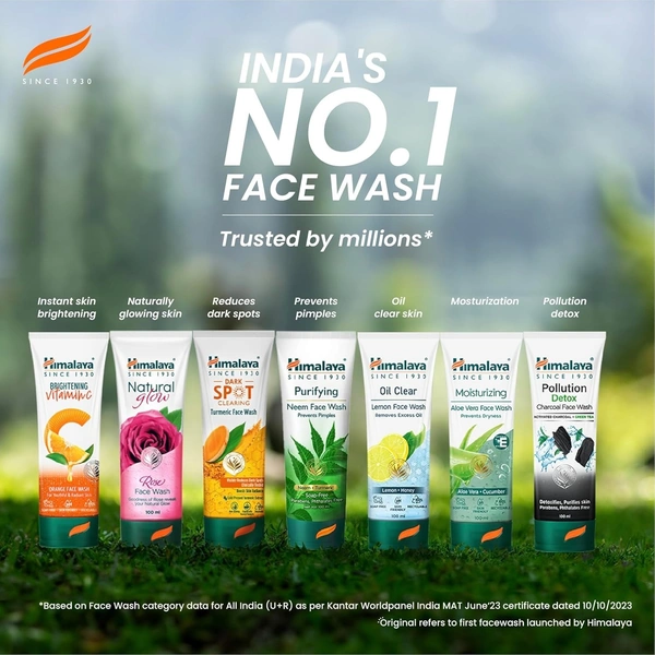 Himalaya Purifying Neem Face Wash|Clinically proven to fight against acne and pimples|Gently cleanses|100% naturally derived Neem|Works from 1st wash|For both men and women|100 ml - 100 ml