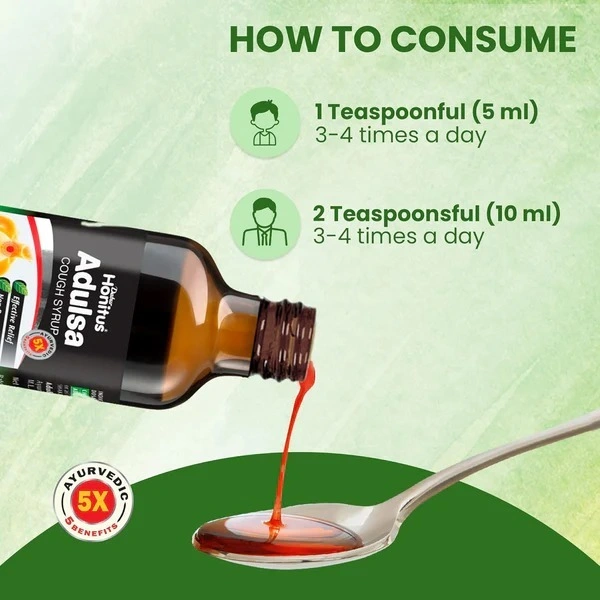 Dabur Honitus Adulsa Cough Syrup - 100ml - 100ml