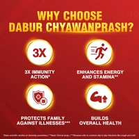 Dabur Chyawanprash | 3X Immunity Action | Builds Strength, Stamina & Overall Health - 250 gm