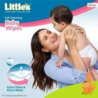 Little's Little's Soft Cleansing Baby Wipes | Contains Aloe Vera & Jojoba Oil -80 wipes - Pack of 6 x 80 Wipes, 80 Wipes