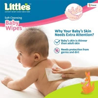 Little's Little's Soft Cleansing Baby Wipes | Contains Aloe Vera & Jojoba Oil -80 wipes - Pack of 6 x 80 Wipes, 80 Wipes