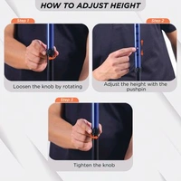 Avanti Plus - T Shape Aluminum Stick | Lightweight Walking Stick | Adjustable Height |Wide Base for Balance