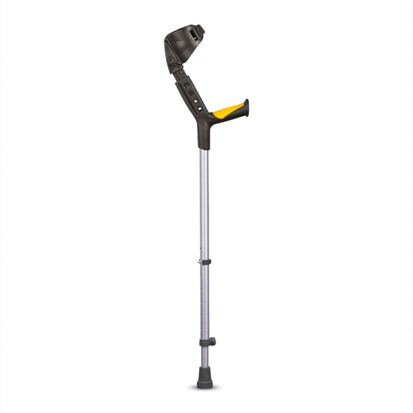 VISSCO Astra Plus Crutch with Height Adjustable Elbow Support & Movable Arm Cuff, Light Weight- Single Piece