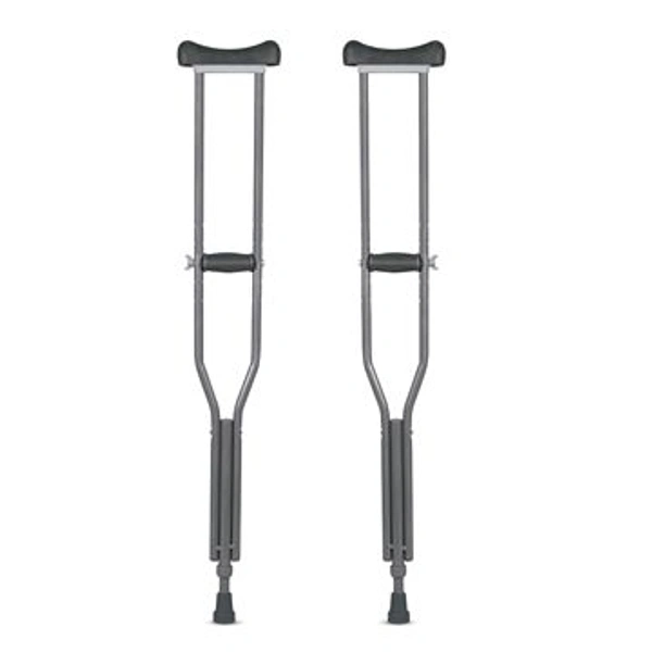 Astra Under Arm Crutches | Adjustable Elbow Support & Height | Light Weight | PVC grip Handle - Xtra Large