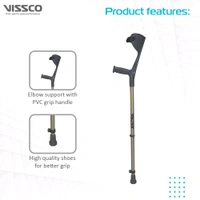 Astra Max Elbow Crutch (FIXED HANDLE) for Physically Challenged | Light Weight & Adjustable Height
