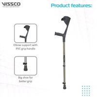 VISSCO Champ Max Elbow Crutch (Fixed Handle) for Physically Challenged | Light Weight & Adjustable Height