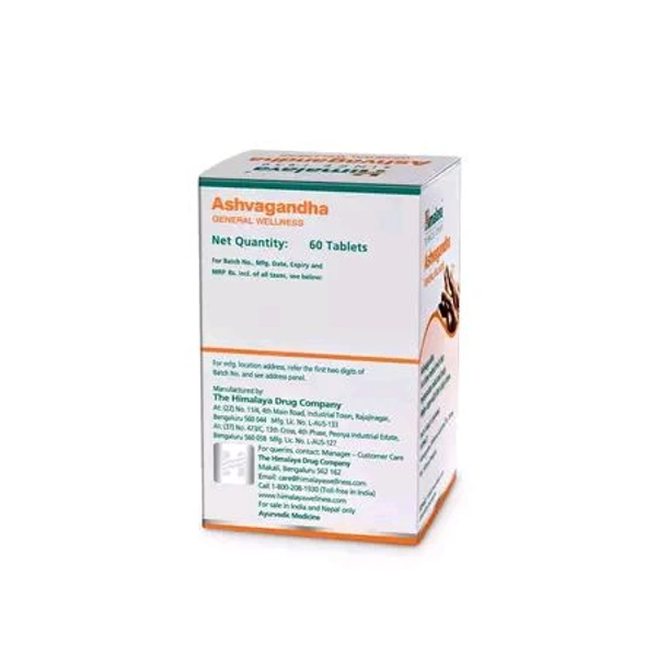 Himalaya Wellness Ashvagandha Tablet | Stress Relief Supplement | Rejuvenates Mind & Body - 60 Tablets