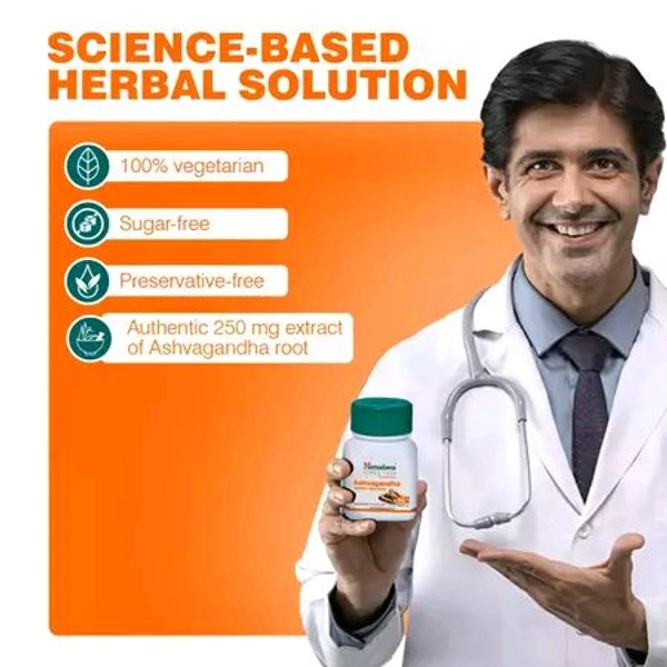 Himalaya Wellness Ashvagandha Tablet | Stress Relief Supplement | Rejuvenates Mind & Body - 60 Tablets