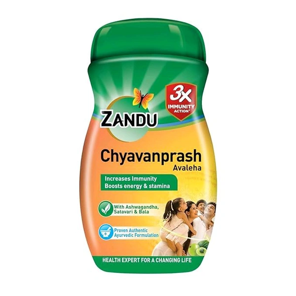 Zandu Chyawanprash Avaleha 910 g | Scientifically proven immunity booster | Boosts energy, stamina and memory | Powerful Ingredients to protect from common infections and illness | Great Taste - 900gm