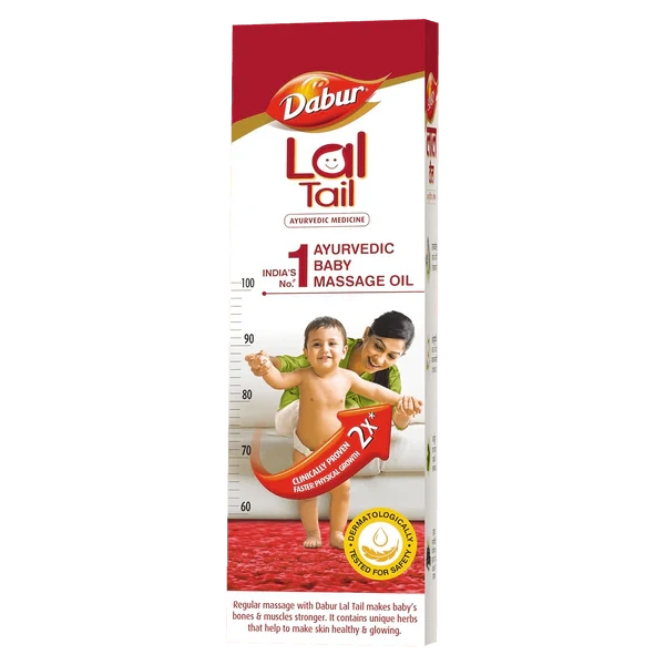 Dabur Lal Tail - Ayurvedic Baby Oil 2x Faster Physical Growth - 500 ml