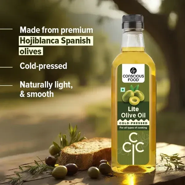 Conscious Food Organic Olive Oil Cold Pressed (1ltr)