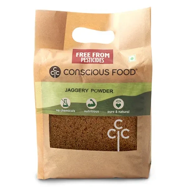 Conscious Food Organic Golden Sugar / Jaggery Powder (1kg)