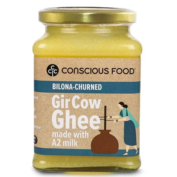 Conscious Food Organic Gir Cow Ghee (600ml)