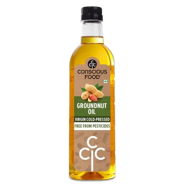 Conscious Food Groundnut Oil Cold Pressed (1Ltr)