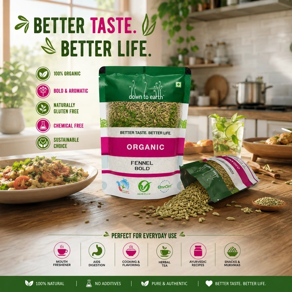 Down To Earth Organic Fennel Bold 250 g