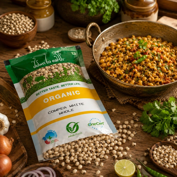 Down To Earth Organic Cowpea White Whole 500 g