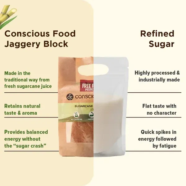 Conscious Food Organic Jaggery Gur (925g)