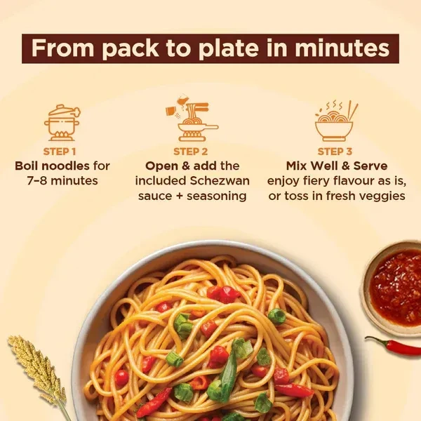 Conscious Food Schezwan Millet Noodles
