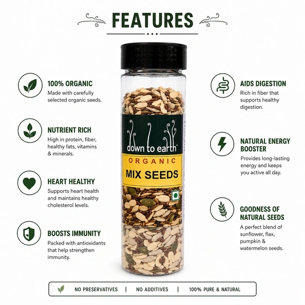 Down To Earth Organic Mix Seeds150g