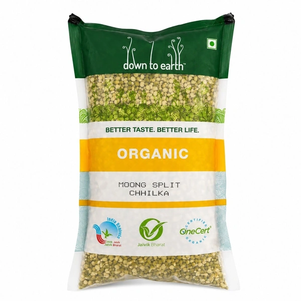 Down To Earth Organic Moong Split Chhilka 500 g