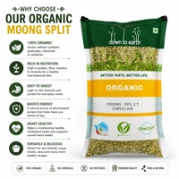 Down To Earth Organic Moong Split Chhilka 1Kg
