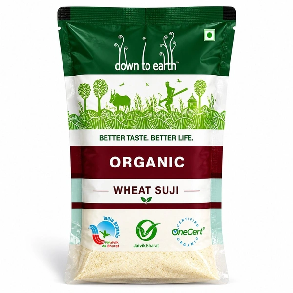 Down To Earth Organic Wheat Suji 500 g