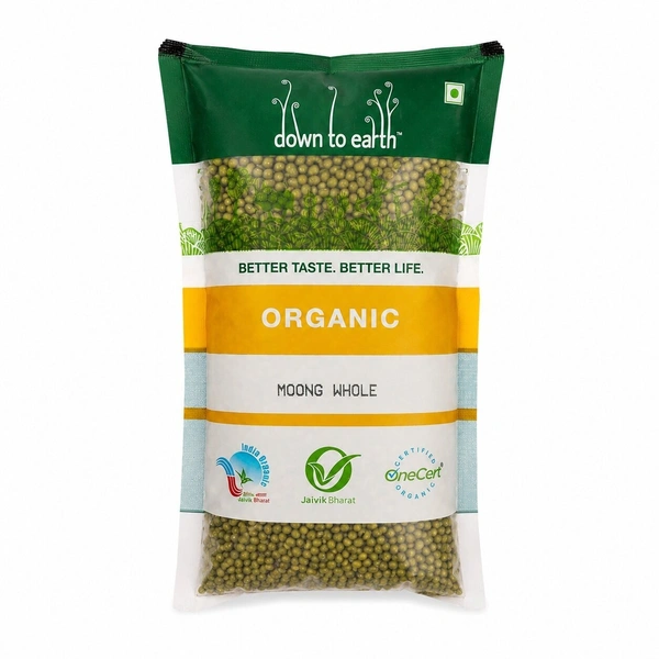 Down To Earth Organic Moong Whole 500 g