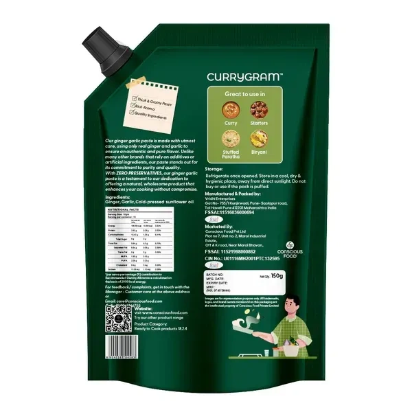 Conscious Food Ginger Garlic Paste (150G)