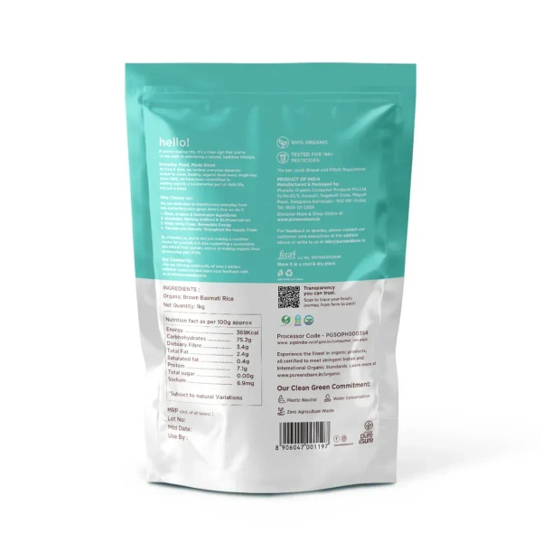 Pure N Sure Organic Brown Rice 1KG
