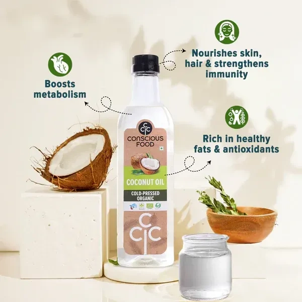 Conscious Food Virgin Coconut Oil Cold Pressed (500Ml)