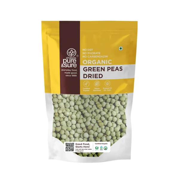 Pure N Sure Organic Green Peas Dried 500GMS