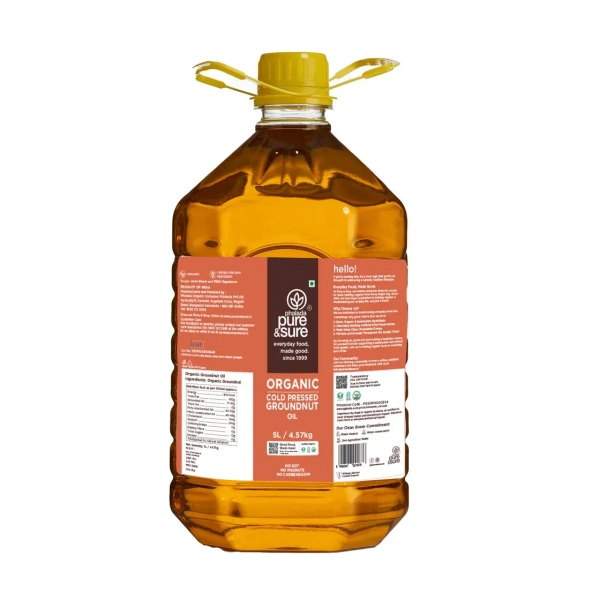 Pure N Sure Organic Groundnut Oil 5LTR