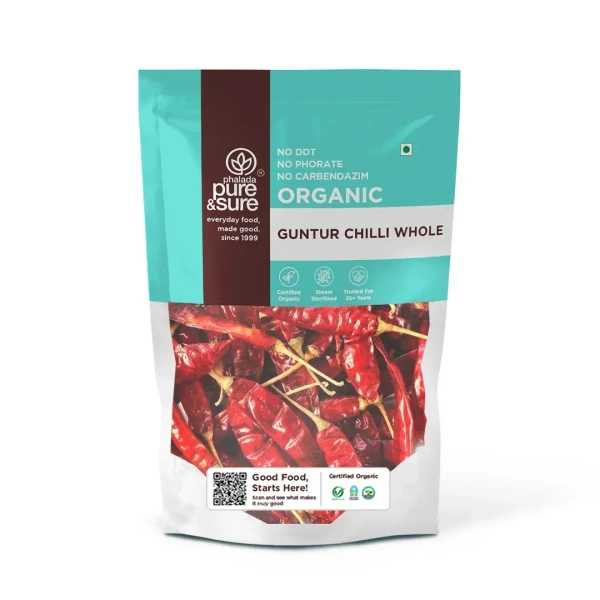 Pure N Sure Organic Guntur Chilly Whole 100GMS