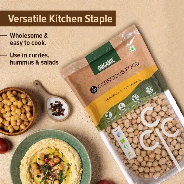 Conscious Food Chickpeas / Kabuli Chana (500G)