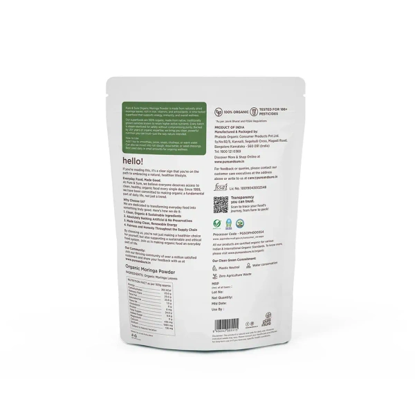Pure N Sure Organic Moringa Powder 100GMS