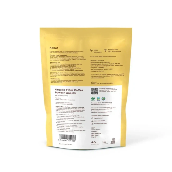 Pure N Sure Organic Coffee Smooth 200GMS