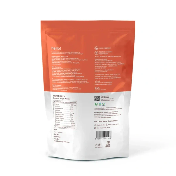 Pure N Sure Organic Soya Flour 500GMS