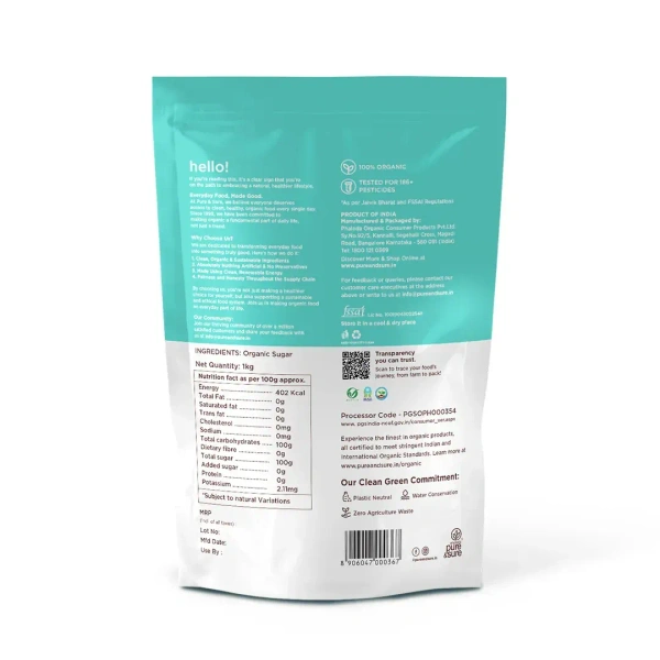 Pure N Sure Organic Sugar 1KG