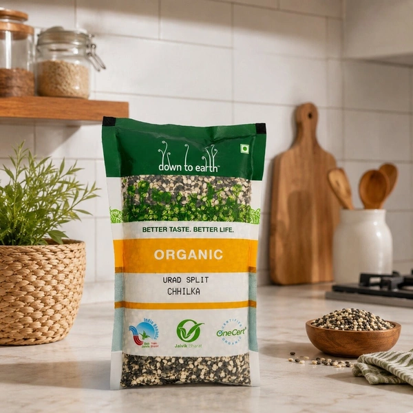 Down To Earth Organic Urad Split Chhilka 500g