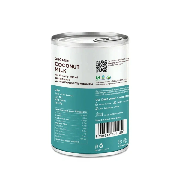 Pure N Sure Organic Coconut Milk 400ML