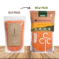 Conscious Food Split Red Lentil / Lal Masoor Dal (500G)