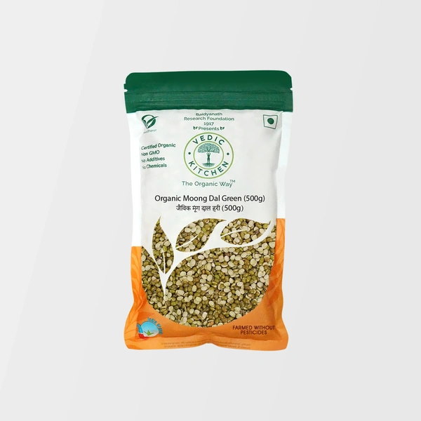 Vedic Kitchen Organic Moong Dal Green 500 g