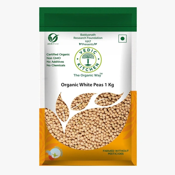 Vedic Kitchen Organic White Peas 1 Kg