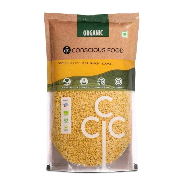 Conscious Food Yellow Lentil / Moong Dal (500G)
