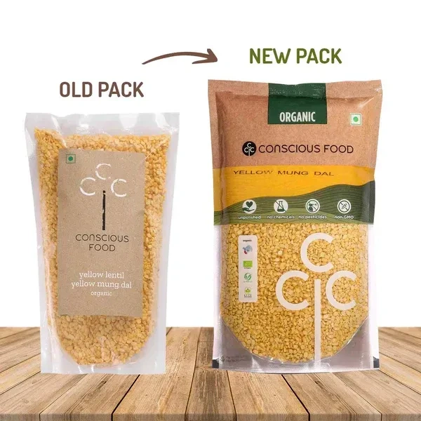 Conscious Food Yellow Lentil / Moong Dal (500G)