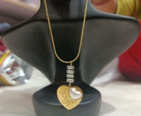 Anti Tarnish Heart Shaped Pearl And Diamond Gold Plated Pandal Set
- Gold